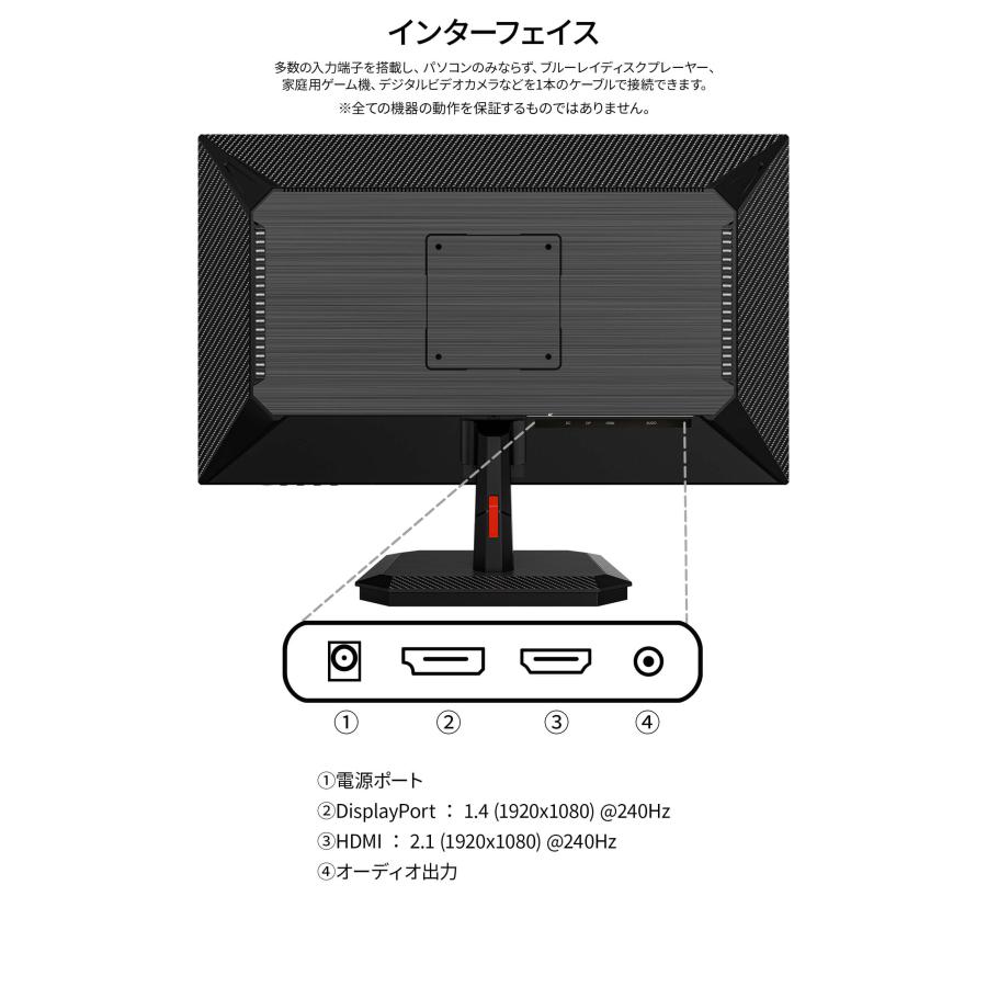 JAPANNEXT（ジャパンネクスト） JAPANNEXT 24.5インチ IPSパネル搭載