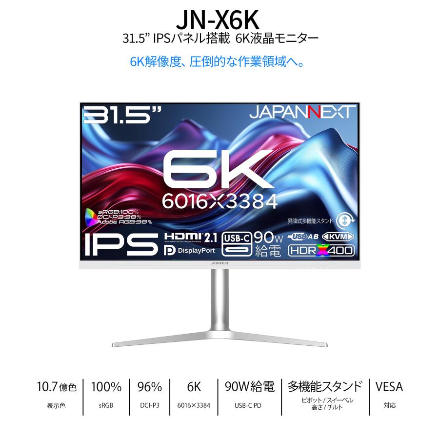 JAPANNEXT（ジャパンネクスト） JAPANNEXT 31.5インチ IPSパネル搭載