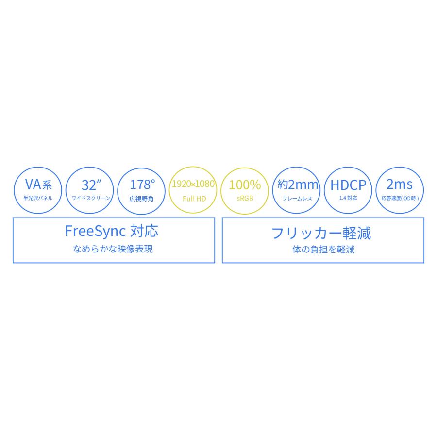 JAPANNEXT（ジャパンネクスト） JAPANNEXT 32インチ VAパネル搭載 フル