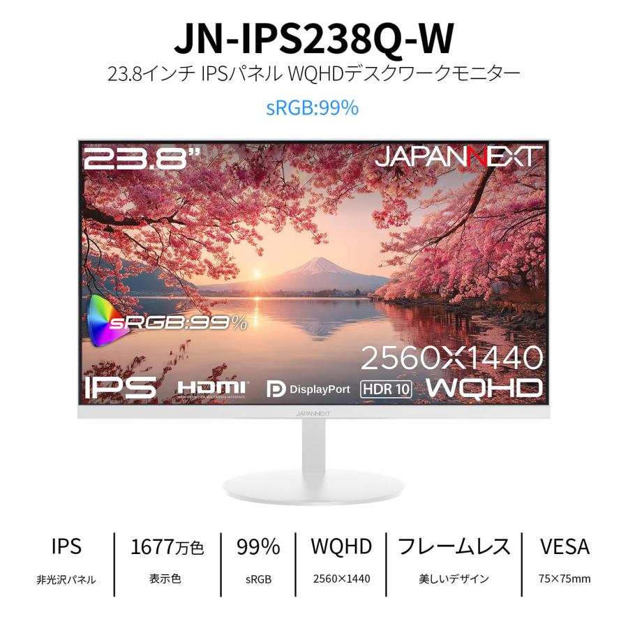 JAPANNEXT 23.8インチ IPSパネル搭載 Amazon.co.jp限定】JAPANNEXT