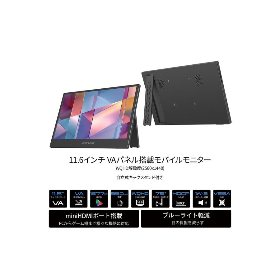 JAPANNEXT（ジャパンネクスト） JAPANNEXT 11.6インチ VAパネル搭載