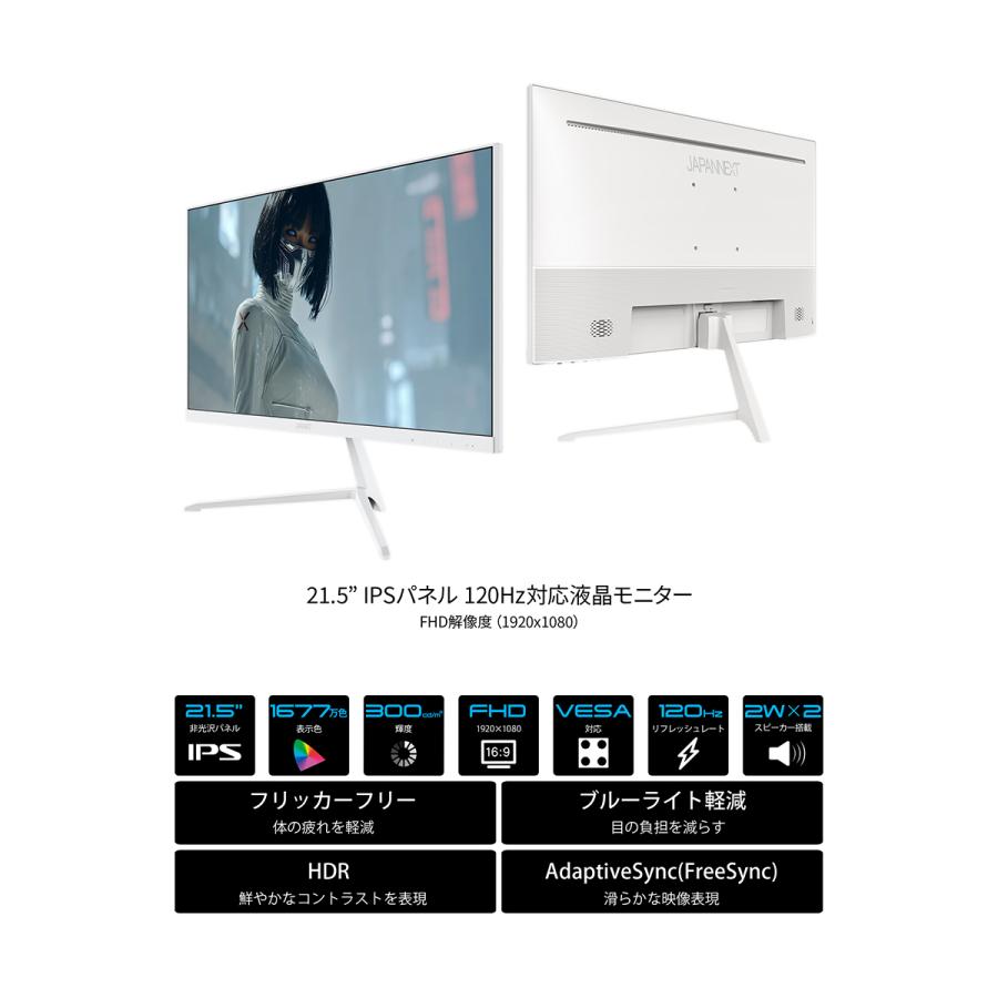 JAPANNEXT（ジャパンネクスト） JAPANNEXT 21.5インチ IPSパネル搭載