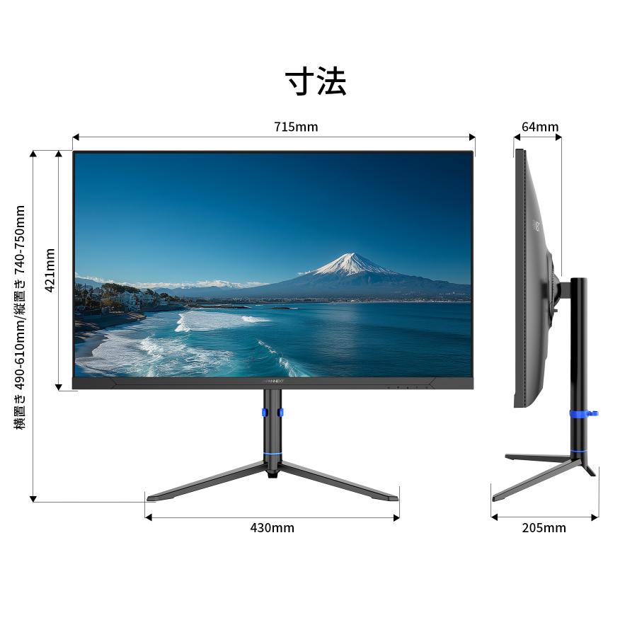 JAPANNEXT（ジャパンネクスト） JAPANNEXT 31.5インチ IPSパネル搭載