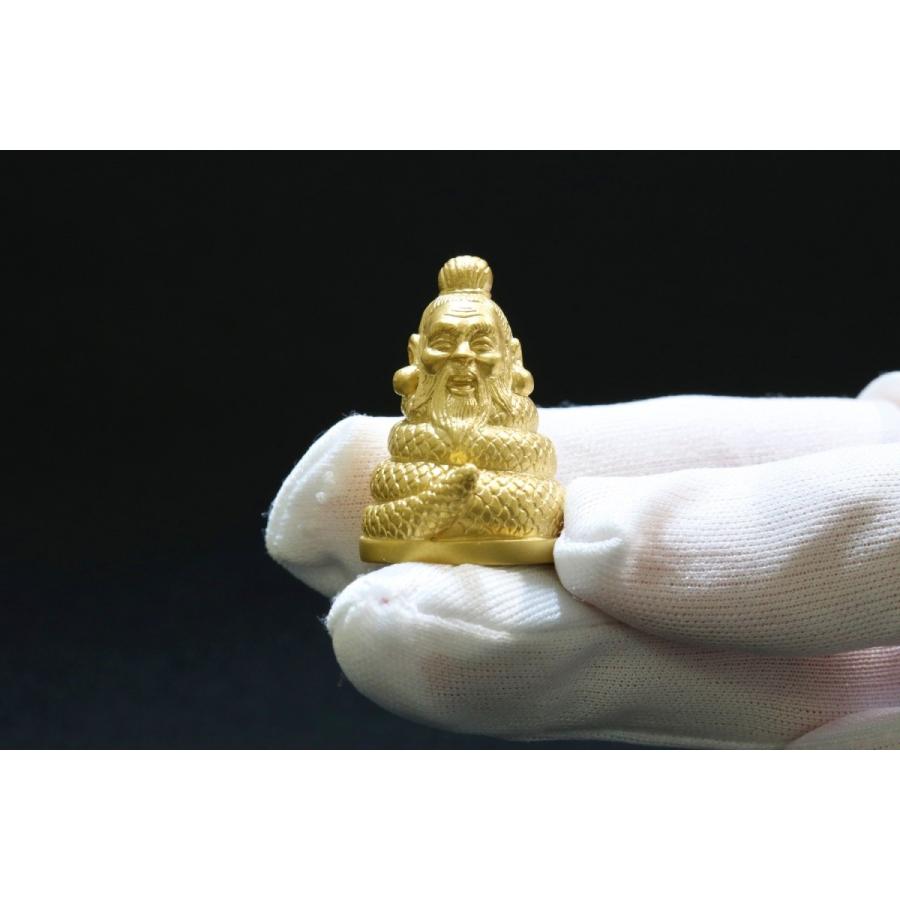 金運、富の神　宇賀神　シルバー925 福神 人形 フルセット 6点 七福神 置物 剣刻印 セット 金色 縁起物