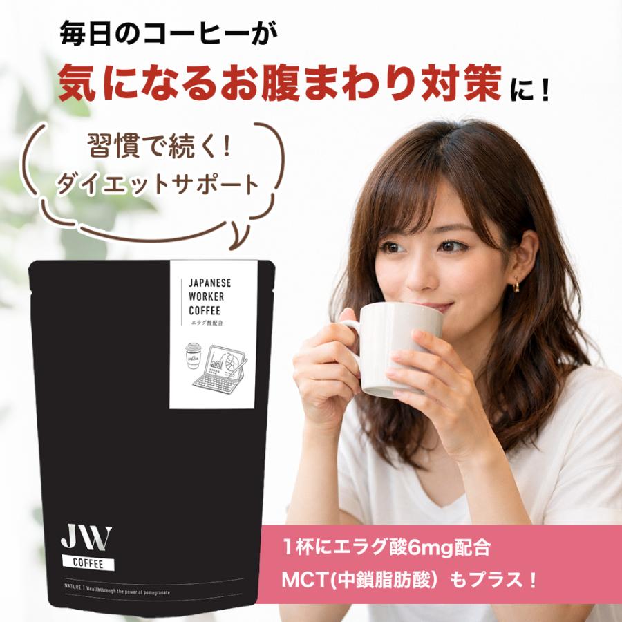 新発売】JW COFFEE ダイエットコーヒー 送料無料 エラグ酸 6mg配合 MCT