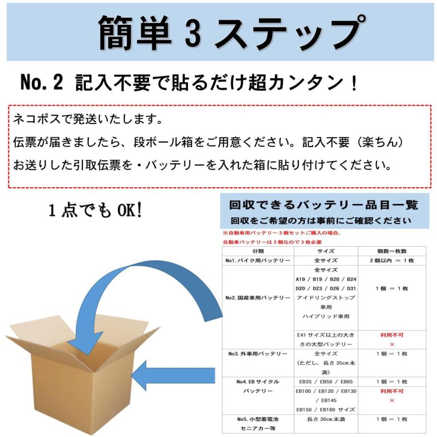 廃 バッテリー 廃棄 不要バッテリー 回収伝票 チケット 処分 費用 は 無料 簡単 貼るだけ 便利 バッテリー サービス 使用済みバッテリー JAPAN YS SHOP :B0012:JAPAN YS SHOP - 通販 - Yahoo!ショッピング 廃 バッテリー 廃棄 不要バッテリー 回収伝票 チケット 処分 費用 は 無料 簡単 貼るだけ 便利 バッテリー サービス 使用済みバッテリー JAPAN YS SHOP :B0012:JAPAN YS SHOP - 通販 - Yahoo!ショッピング