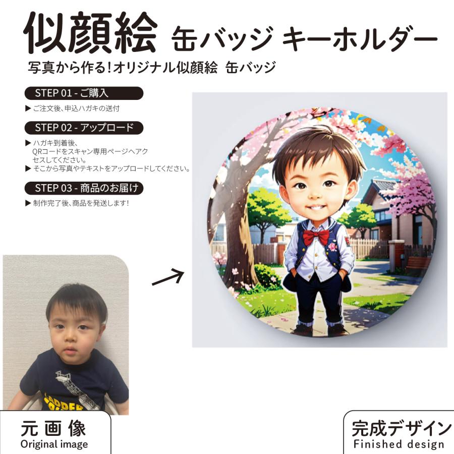 イラストキーホルダー似顔絵★6点★裏表 似顔絵キーホルダー – 100Little Moments