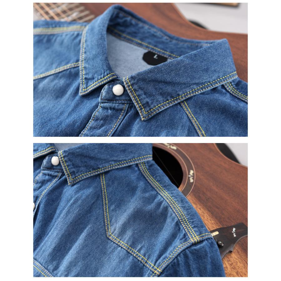 デニムシャツ メンズ 長袖 カジュアルシャツ デニム 小さめ 無地 ウエスタンシャツ おしゃれ スリム ダンガリーシャツ 丈夫 M 3xl Jz360 Nicole 通販 Yahoo ショッピング