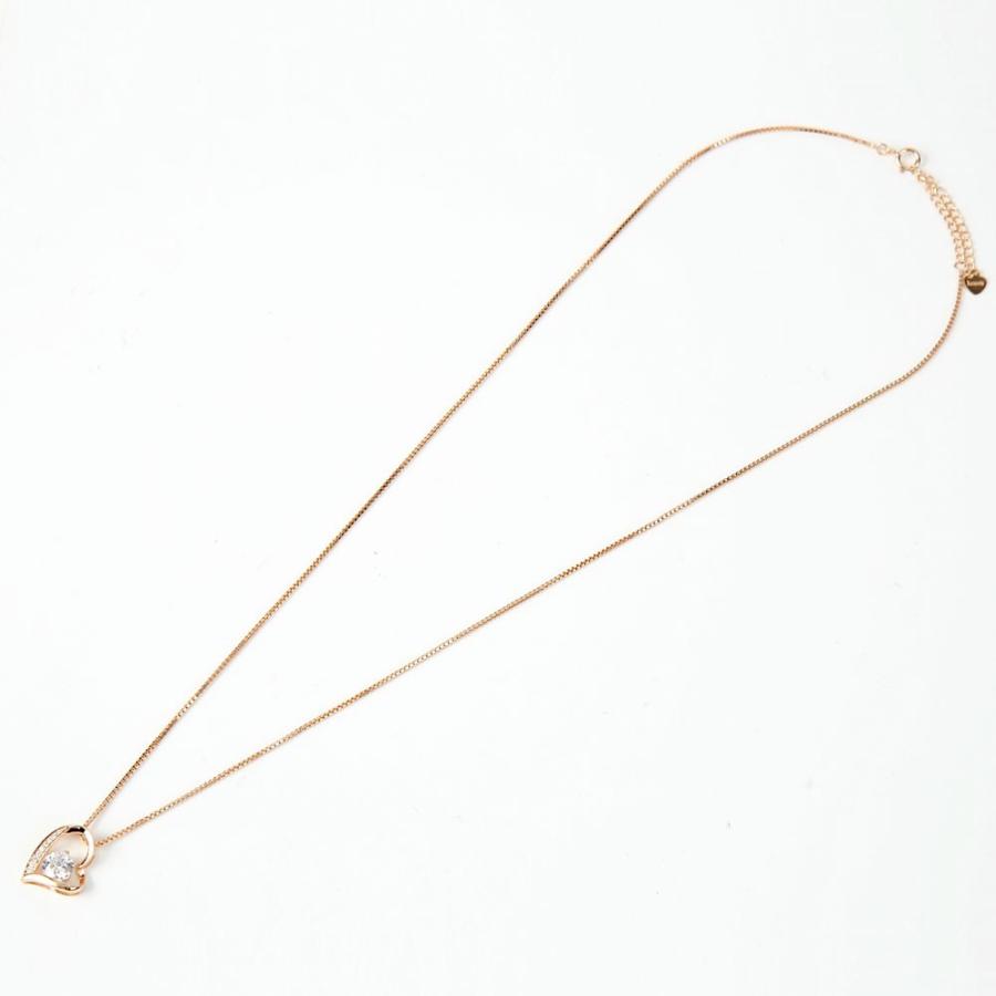 ネックレス スワロフスキー 大粒 オープンハート ハート