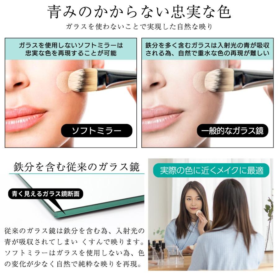 brisafe 割れない鏡 軽量 ソフトミラー フィルムミラー【横50.0cm×縦