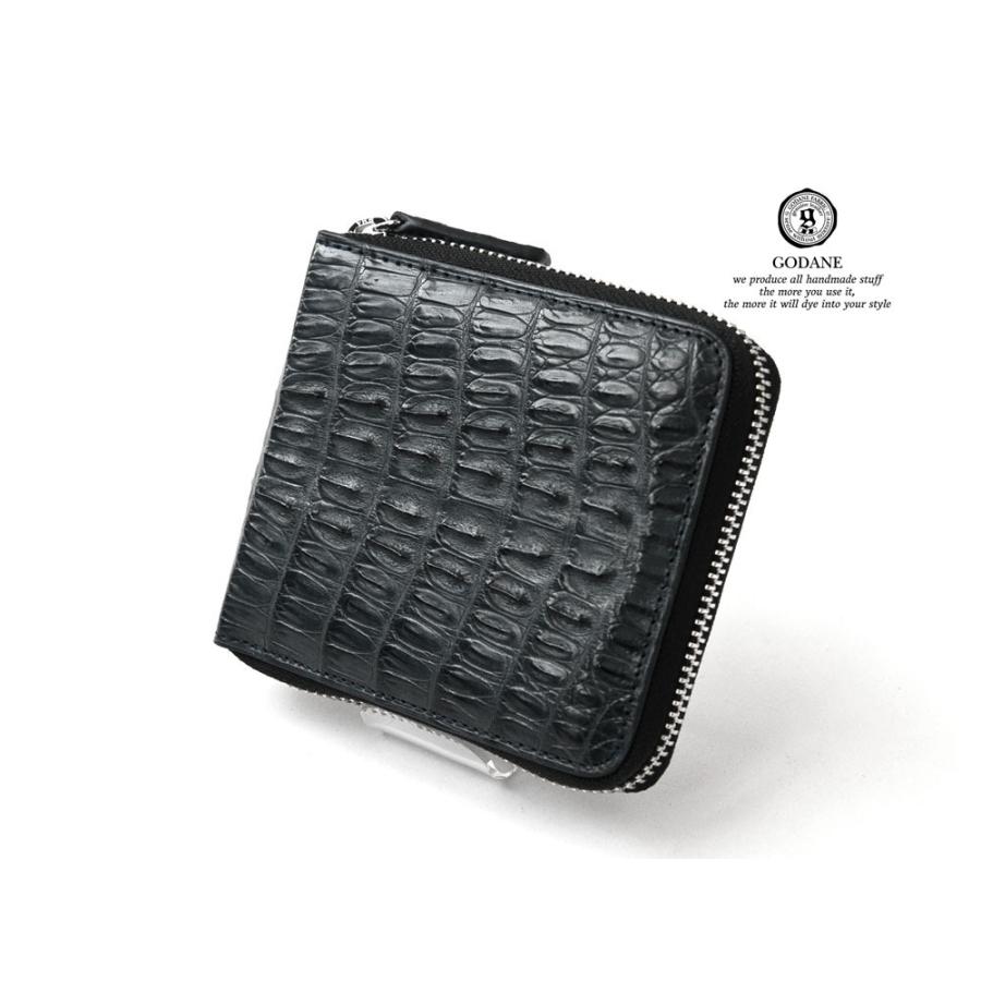 ゴダン クロコダイル ラウンドジッパー 黒8002 :8002bk1:japhinitem