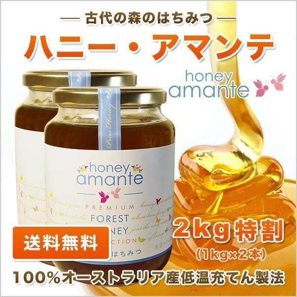 ハニー・アマンテ 1,000g×2本 2kg 古代森の花々のはちみつ オーストラリア産 蜂蜜 低温充てん製法  酵素・ビタミン・ミネラルたっぷり MEDY-JARA ハニー・アマンテ 1,000g×2本 2kg 古代の森の花々のはちみつ