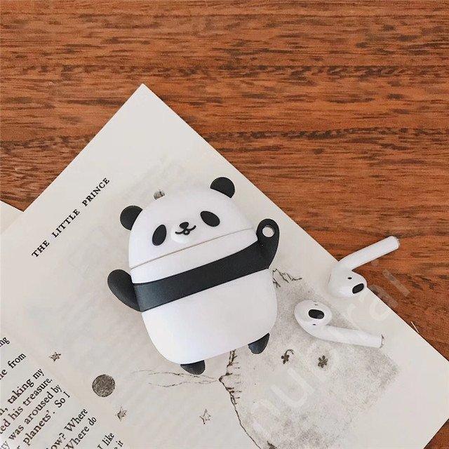 完成品 カバー 本体 ストラップ付き エアーポッズ パンダ 可愛い ケース Airpods 高品質シリコーン 携帯に便利 ストラップ 落下防止 イヤホンアクセサリー 対応機種 Airpods 第1 2世代 Www We Job Com