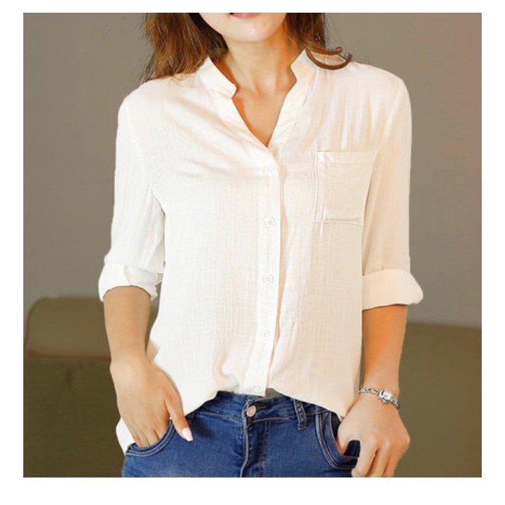 クーポン対象外 綿麻シャツ リネンシャツ 長袖シャツ ワイシャツ Yシャツ カジュアルシャツ ロングシャツ レディース 無地 シンプル シワ加工 春新作 長袖 サイズ M Www Oroagri Eu