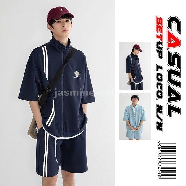 メンズ セットアップ スウェット 上下 セット ジップパーカー スウェットパンツ ジョガーパンツ 大きいサイズ ストリート 春夏秋 開店記念セール