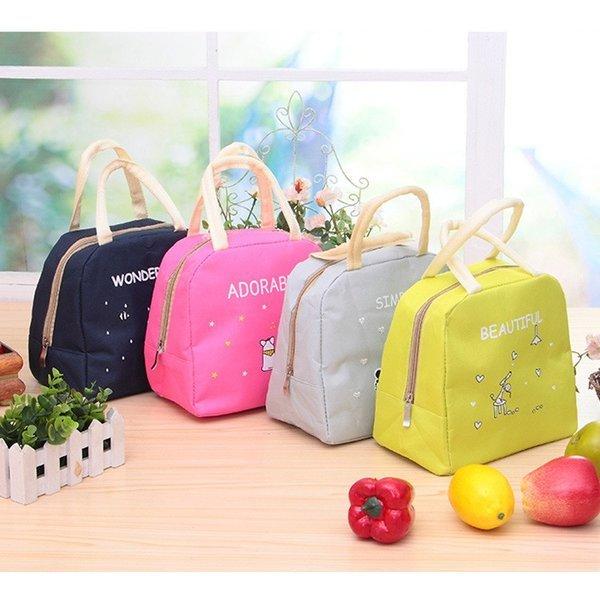 ランチバッグ 保冷バッグ 保温 お弁当袋 クーラーバッグ ミニトート 手提げバッグ ファスナー 魚 イヌ パンダ ロゴ かわいい 通勤 通学 キッチン 激安通販の