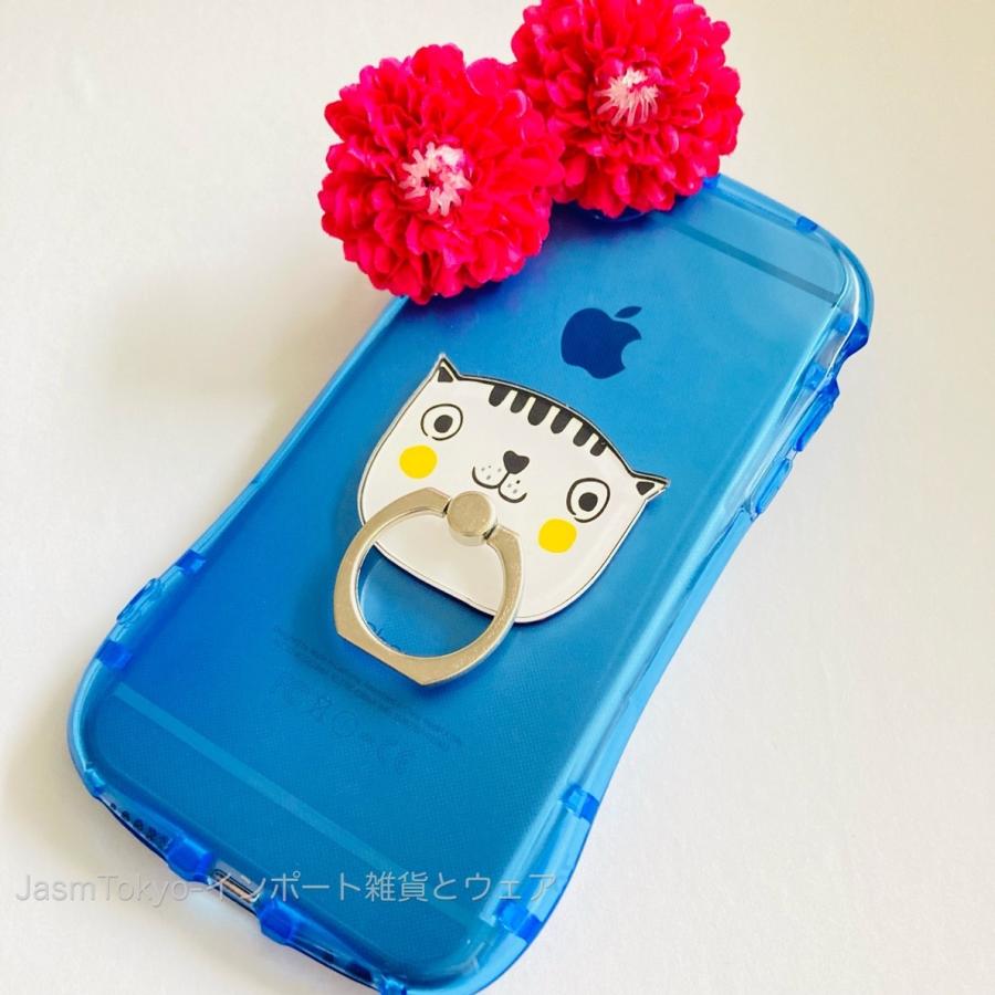 スーパーセール スマホリング かわいい おしゃれ 猫 キャラクター 動物 黒猫 白猫 サングラスキャット三毛猫 スタンド機能 360度回転 落下防止 Jasm ジャスム 商店