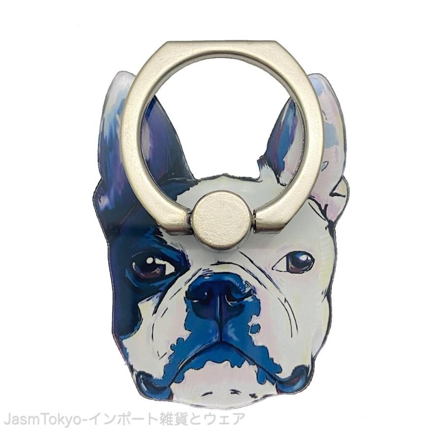 スマホリング かわいい おしゃれ 犬 動物 キャラクター フレンチブルドッグ パイド エプロン スタンド機能 360度回転 落下防止 Jasm ジャスム Ring Dog Jasmtokyo 生活雑貨とウェア 通販 Yahoo ショッピング