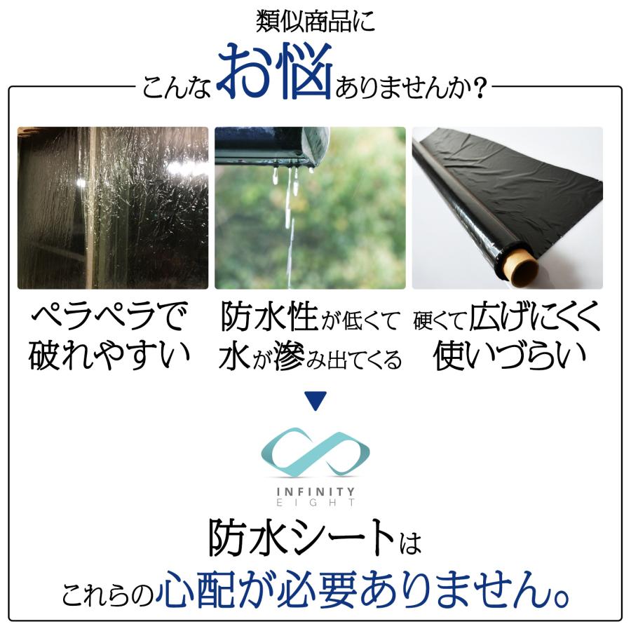 防水シート 屋外用 厚手 高耐久 強力 0.4mm カット自由 ベランダ・屋根