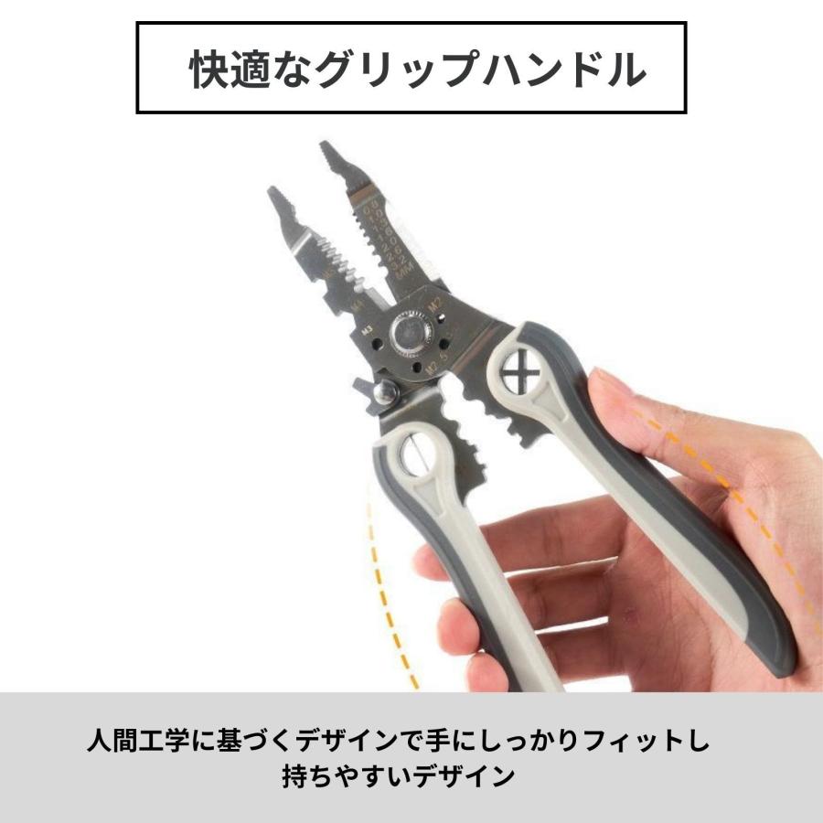 ストリッパー ニッパー 左利き 共通 ケーブル カッター ワイヤー 強力