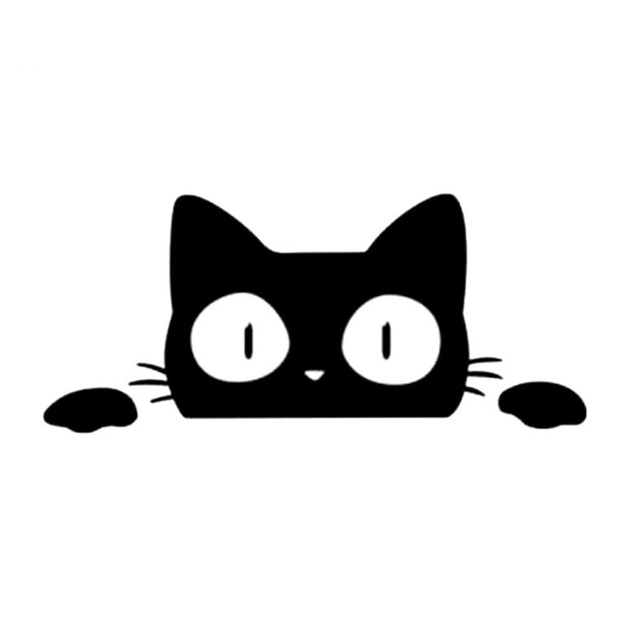 高質 カベ 壁コンセント 黒猫シルエットシールシリーズ キャット 送料無料 1匹 Cats