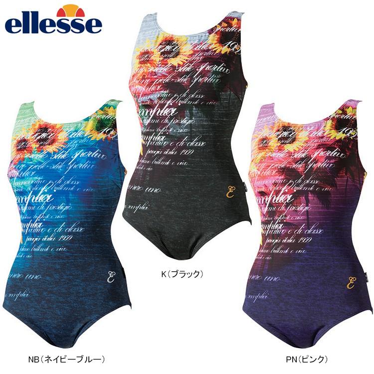 Ellesse SWIM(スイムウェア) 女性用 プリント美ラップワンピース ワンピース フィットネス水着 ES55544【15MS】｜javasports