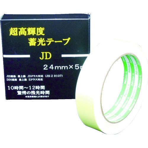 日東エルマテ　超高輝度蓄光テープ　JIS-JD級　グリーン　NB-2405D　0.6mm×24mm×5m