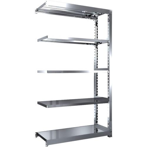 (送料別途)(直送品)TRUSCO ステンレス製中量ボルトレス棚 SM3型 W1200×D471×H2100 5段 連結 SM3-7455B