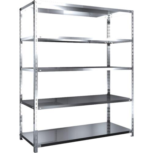 (送料別途)(直送品)TRUSCO ステンレス棚 SUS430製軽量棚 1500XD600XH1800 天地5段 SU4-6565