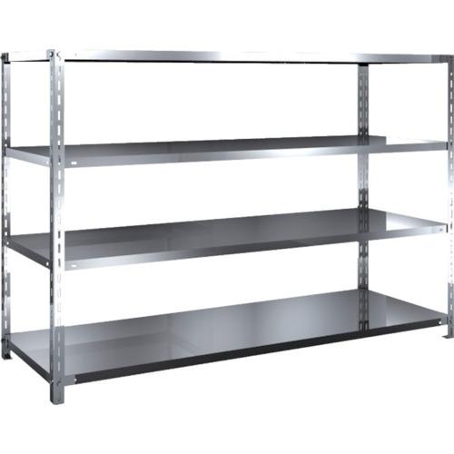 (送料別途)(直送品)TRUSCO ステンレス棚 SUS430製軽量棚 1800XD600XH1200 天地4段 SU4-4664