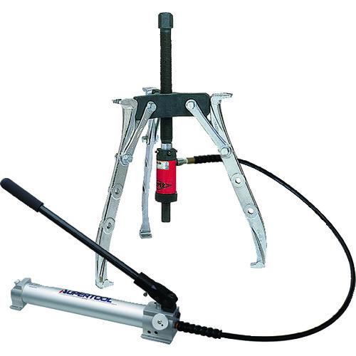 (運賃見積り)(直送品)スーパー 3本爪油圧プーラセット(油圧ポンプHP500AN・ホースHH2N・シリンダGPC1012)最大使用外径:300 GTP12