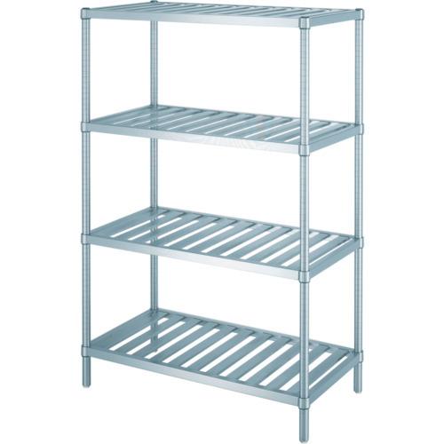 (直送品)シンコー ステンレスラックスノコ棚4段 SUS304 間口1488×奥行438×高さ1800 RSN4-15045