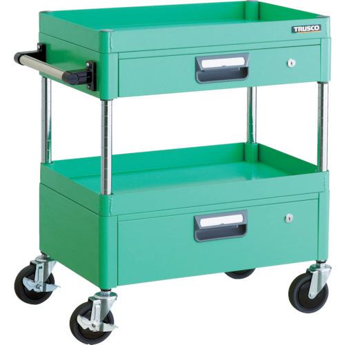 (送料別途)(直送品)TRUSCO ツールワゴン フェニックスワゴン 省音 600X400XH740 引出付 ホワイト PEW-762VZ-W