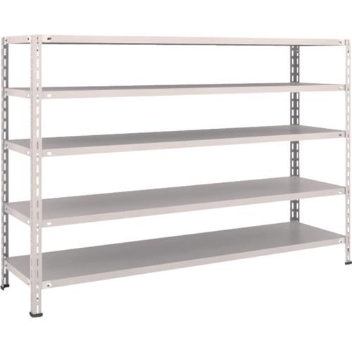 (送料別途)(直送品)TRUSCO スチールラック 軽量棚 中棚ボルトレス型1800X450X1200 5段 ネオグレー L46X-15:NG