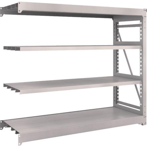 (送料別途)(直送品)TRUSCO スチールラック M10型重量棚 1800X620XH1500 4段 連結 ネオグレー M10-5664B:NG