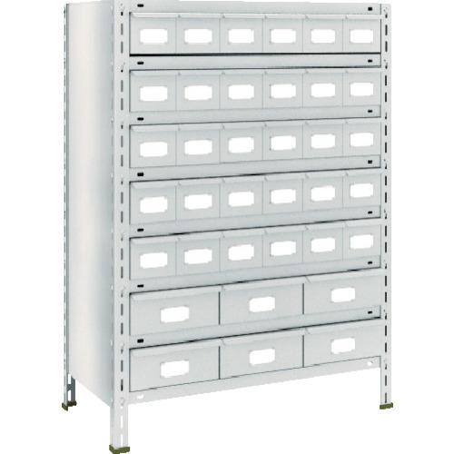 (送料別途)(直送品)TRUSCO スチールラック 軽量棚引出付 875X450X1200 スチール引出小30大6 ネオグレー 43X-808A5B2:NG