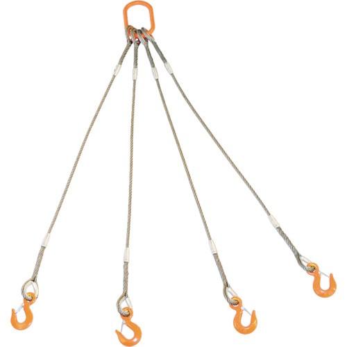 愛用  TRUSCO 4本吊りWスリング フック付き 12mmX3m GRE-4P-12S3 針金、ワイヤー
