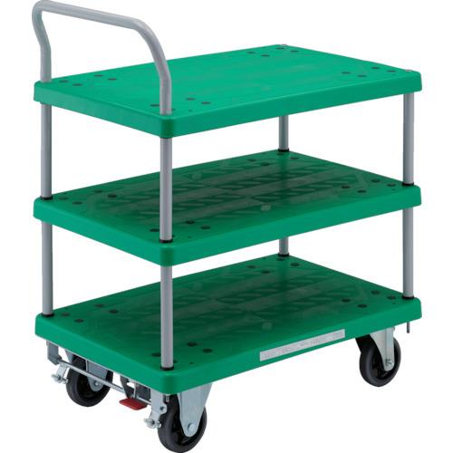 (直送品)TRUSCO 樹脂台車 グランカート 3段片袖 800x535 ストッパー付 TP-805S