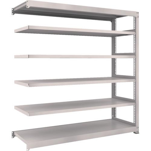 (送料別途)(直送品)TRUSCO スチール製中量ボルトレス棚 M3型 W1200×D1121×H1800 6段 連結 ネオグレー M3-64126B:NG