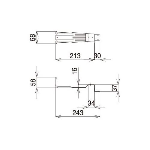 スワロー工業　430ステン　黒色　(100入)　0115810　スタウト5号　平板瓦用雪止