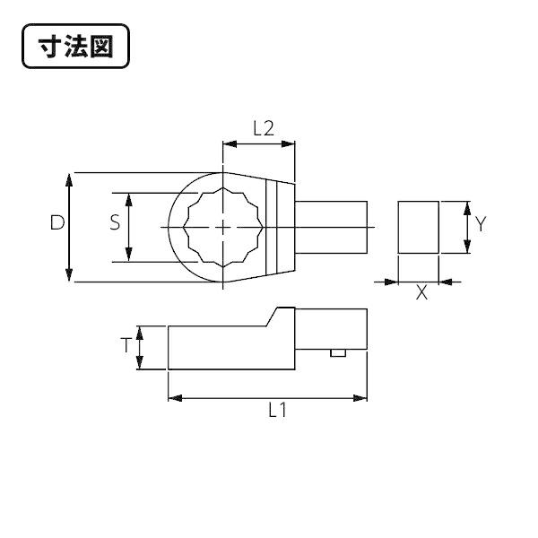 KTC 9×12めがねレンチ交換ヘッド 10mm GX0912-M10｜jb-tool｜02