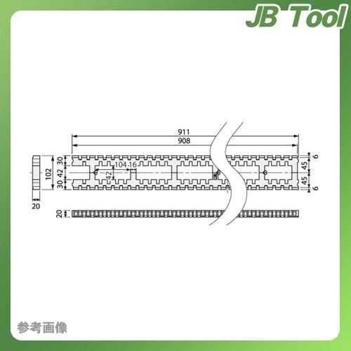 城東テクノ Joto キソパッキンロング 102×911×20mm ブラック (20本) KP-L102