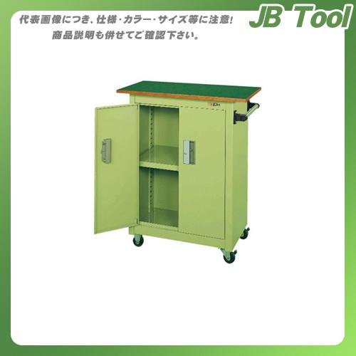 (直送品)サカエ SAKAE パネルワゴン天板付 サカエリューム天板 750×500×900 サカエグリーン PMW-6ANT