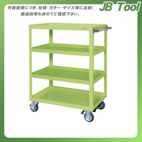 (直送品)サカエ スーパーワゴン(ゴム車・フットブレーキ付) EGR-200LBR