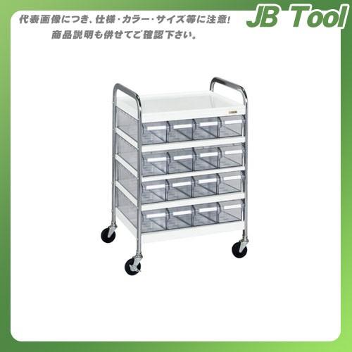 (直送品)サカエ CSワゴン透明ボックス付 CSC-16T