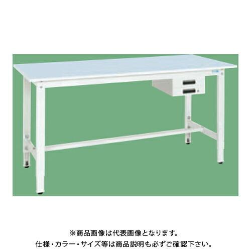 (運賃見積り)(直送品)サカエ SAKAE 軽量高さ調整作業台(抗ウイルス天板) 引出2段 W1800×D900×H800〜1000 (ホワイト×ブルー) TKK8-189BVPB