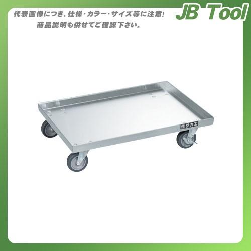 送料別途 直送品 サカエ ステンレスコンテナ台車 エラストマー車仕様 SO-50DSU4 送料無料 サカエ ステンレスコンテナ台車 エラストマー車 SUS430 幅
