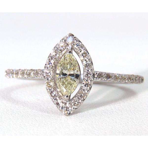 ☆じゅえりぃばんく☆ 高品質 マーキスカット マイクロセッティング D0.318ct M/VS2 ！ ＰＴ ダイヤモンド リング 【鑑定付】 |  | 01