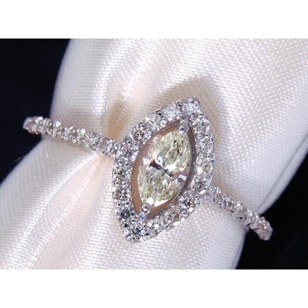 ☆じゅえりぃばんく☆ 高品質 マーキスカット マイクロセッティング D0.318ct M/VS2 ！ ＰＴ ダイヤモンド リング 【鑑定付】 |  | 03