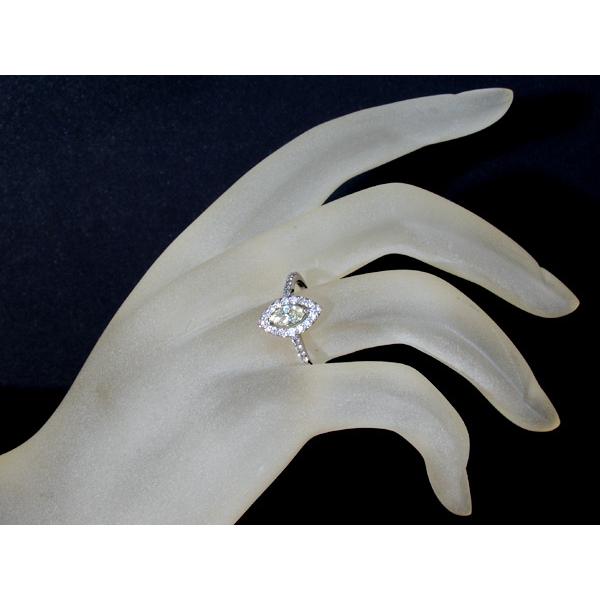 ☆じゅえりぃばんく☆ 高品質 マーキスカット マイクロセッティング D0.318ct M/VS2 ！ ＰＴ ダイヤモンド リング 【鑑定付】 |  | 04